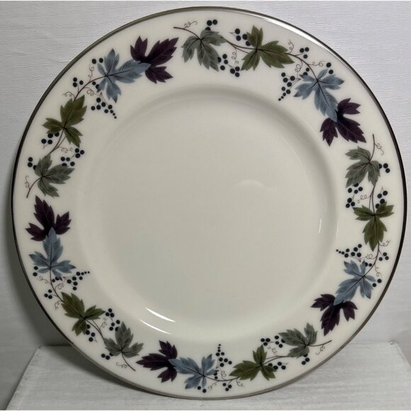 Royal Doulton Burgundy Salad Plates TC1001 8" English Translucent China England - Picture 2 of 7